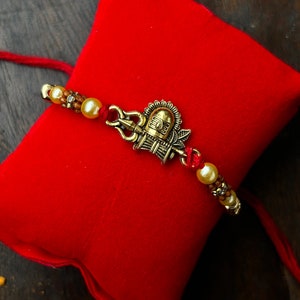 Mahakaal Rakhi for Raksha Bandhan | Pack Of 2 Handmade Rakhee | Brothers Sister Rakhee  | Gift for him Raksha sutra |Kumkum Tilak Akshat