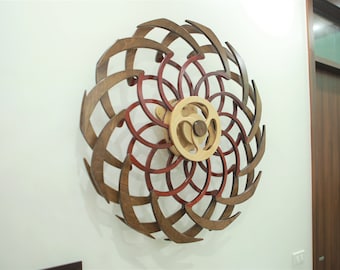 Optical Kinetic Sculpture - Deja Vu II - Wooden Handcraft Modern Art