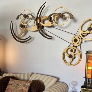 Wooden Kinetic Sculpture - WINGS, Modern Art Decor