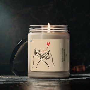 Pinky Promise Candle for Her, Candle Gift for Her, Valentine Candle, Valentine Gift for Him and Her
