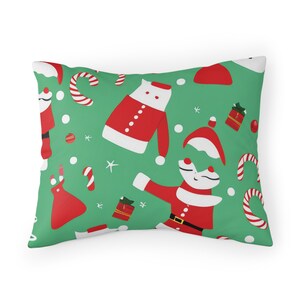 Green Christmas Pillow Sham: Festive Holiday Cushion Cover