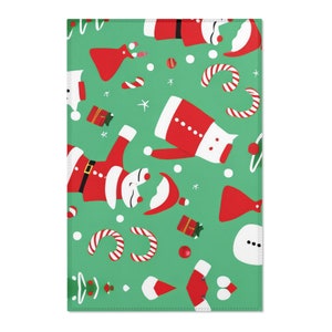 Christmas Area Rug: Green Holiday Home Decor