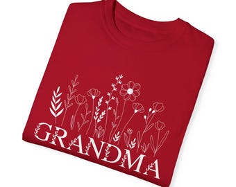 Camiseta "Abuela con Flores Silvestres", Camiseta "Feliz Día de la Madre", Camiseta "Abuela con Flores", Sudadera "Abuela", Top "Día de la Madre", Regalo para la Abuela, Camiseta Unisex