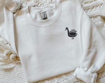 Bestickte Alberne Gans Sweatshirt, lustige lustige Gans Geschenke, Rundhals Pullover, Kuscheltier Tier Pullover, Gans Stickerei Pullover, Unisex