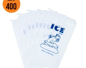 Reusable Plastic Ice Cube Bags with Drawstring - Wholesale Pack