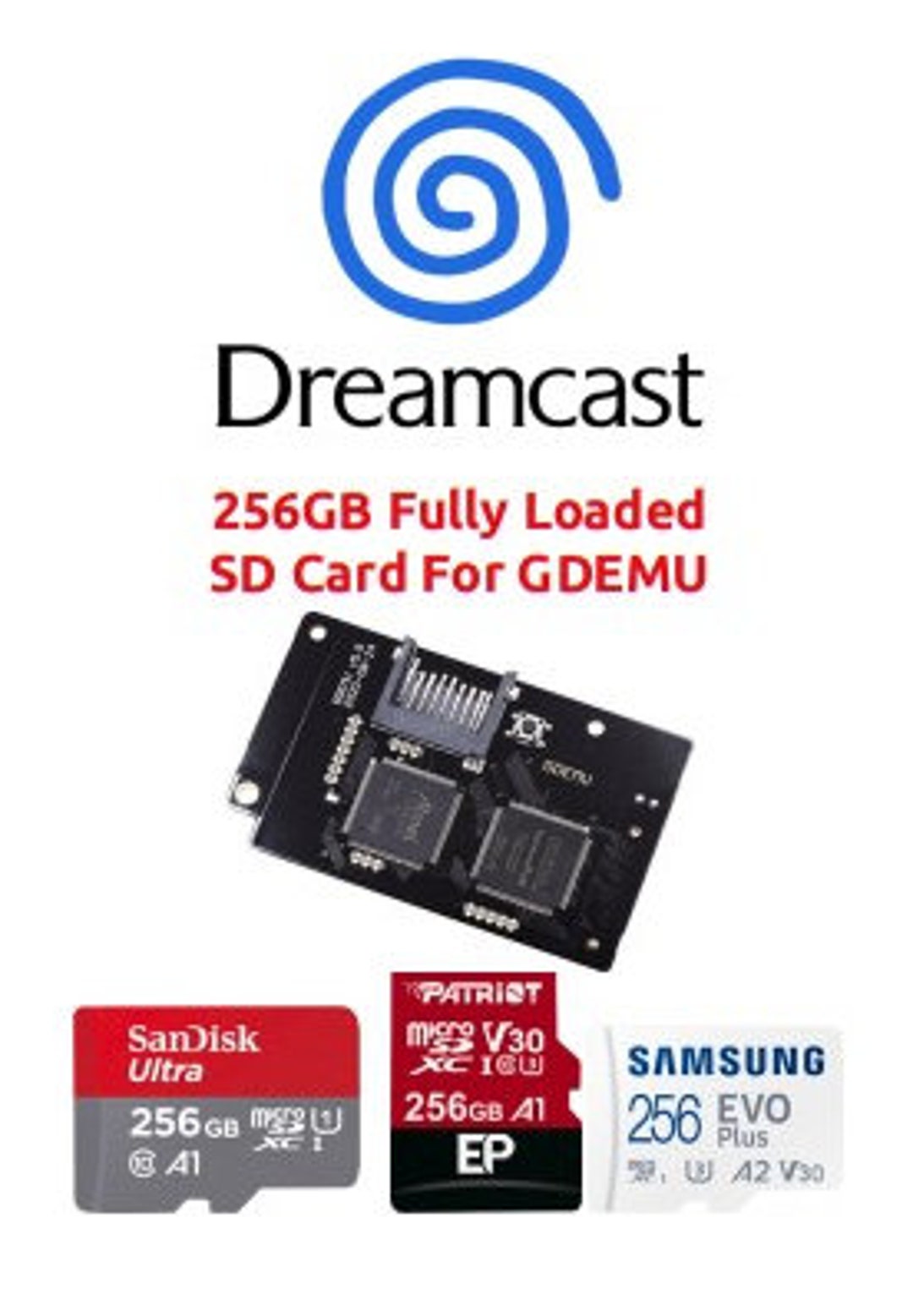 Dreamcast 256GB Fully Loaded SD Card for GDEMU Including Etsy