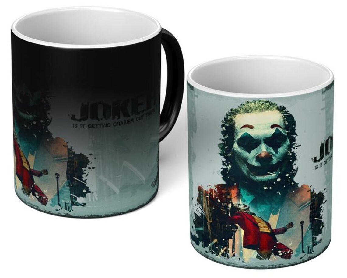 Joker mugs Joaquin Phoenix 2019 Heat Changing Magic Mug Etsy