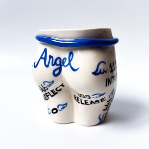 Handmade Angel Number Ceramic Mug: Body Shaped Coffee Mug image 7