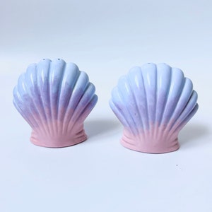 Handmade and Hand Painted Shell Salt And Pepper Shakers, Unique Design Salt Shaker, Pepper Shaker, Home gift