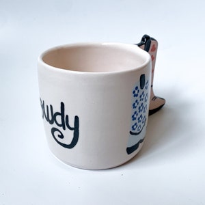 Howdy Handmade Ceramic Mug, Hand painted coffee or tea cup, housewarming gift image 7