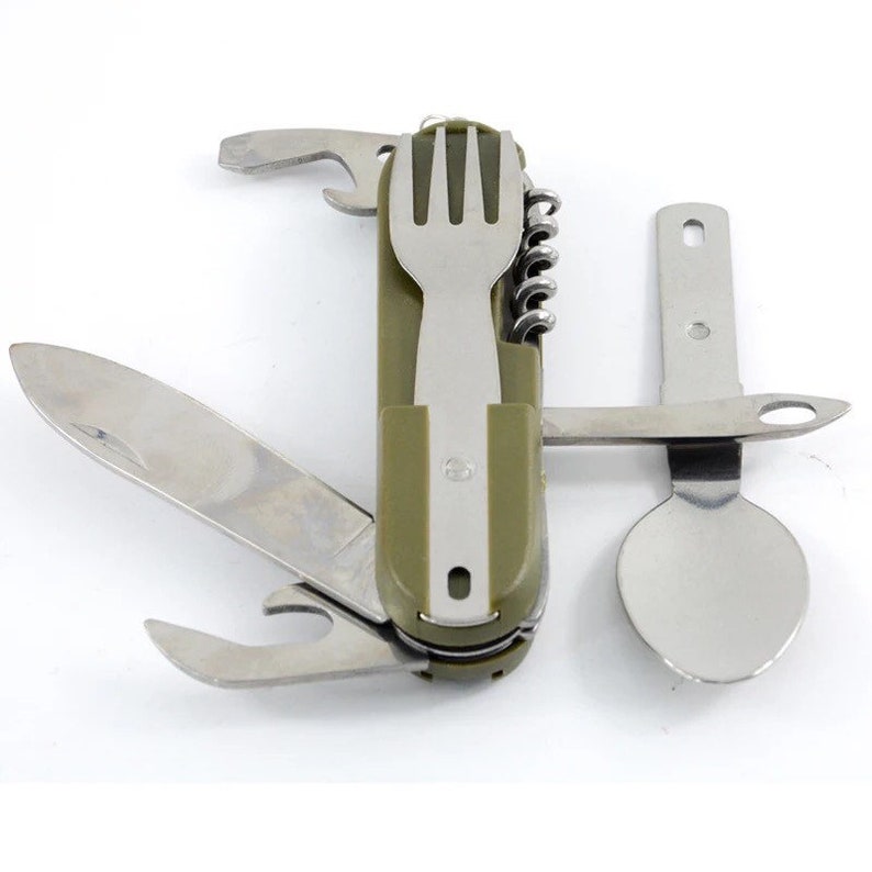 Stainless Steel Camping Utensils Set Etsy