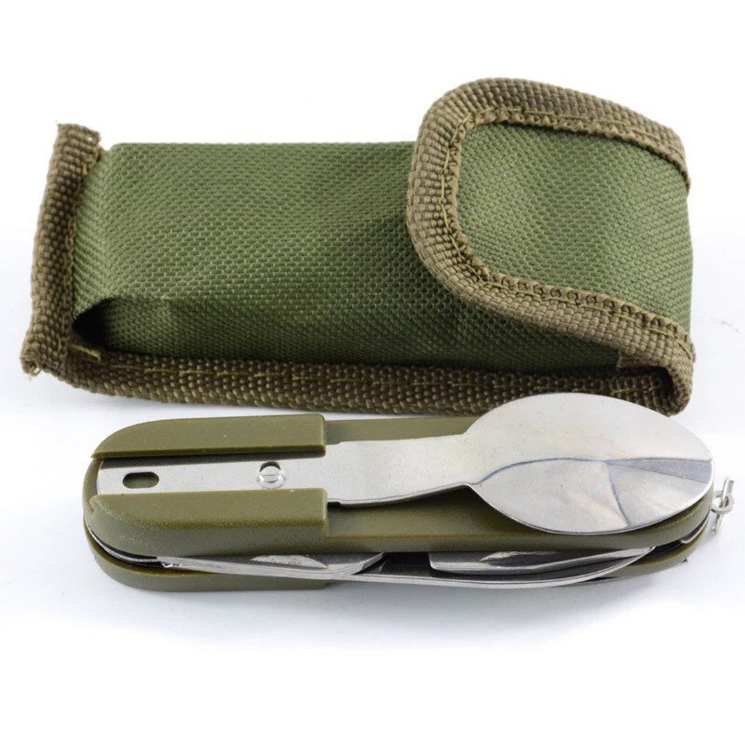 Stainless Steel Camping Utensils Set Etsy