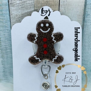Gingerbread Man Badge Reel