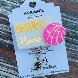 Bakery Themed Badge Reel / Concha Badge Reel / Bakery Badge Reel / Grocery Badge Reel