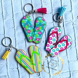Flip Flop Acrylic Keychain