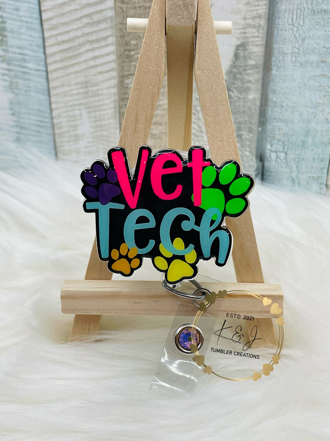 Vet Tech Badge Reel / Vet Themed Badge Reel - Etsy
