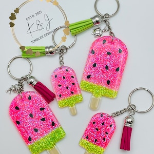 Watermelon Popsicle Keychain