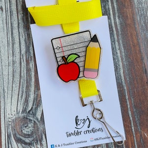 School Themed Neon Lanyard / Notebook Paper Neon Lanyard