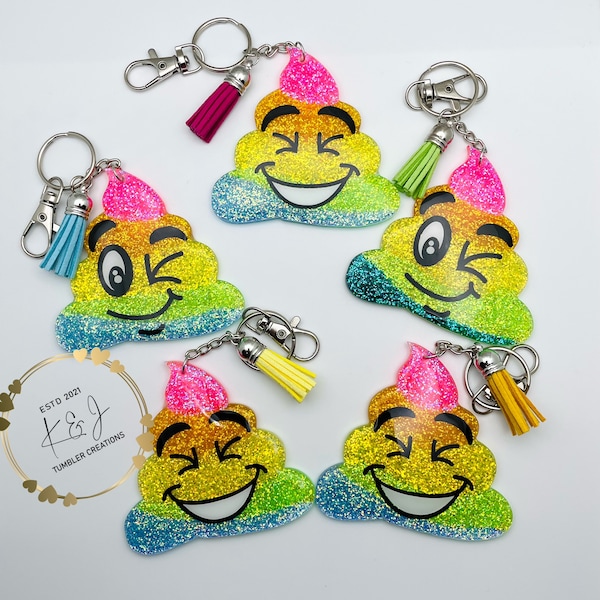 Emoji Keychain Etsy