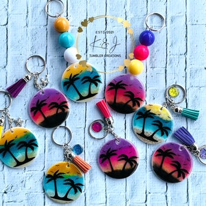 Beach Acrylic Keychain