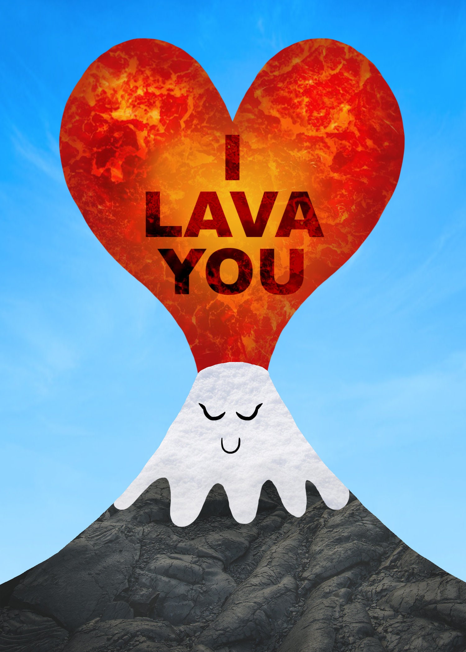 I LAVA YOU Valentine's Day Card - Etsy