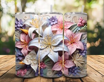 3D-bekerverpakking leliebloemen