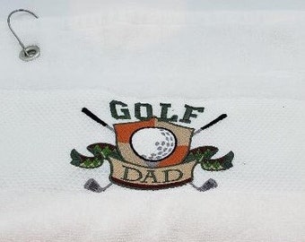 Personalized, Golf Dad Towel,  Sports Towel, Golf Towel, Golf Fans, Birthday Gift, Christmas Birthday