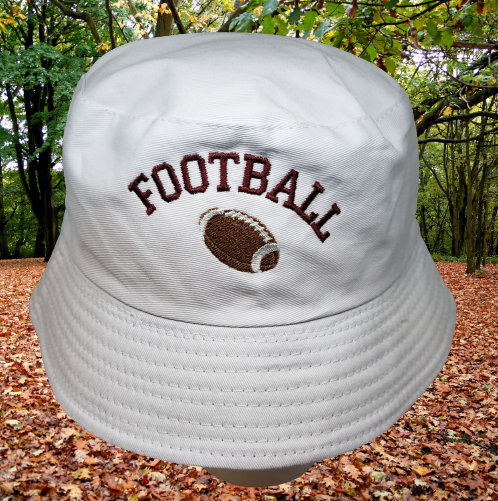 Football Bucket Hat White Fun Trendy Cool Summer Sun -  Canada