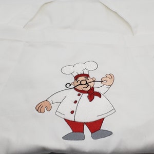 Chef Apron, White with 2 Pockets 100% cotton Unisex Trendy