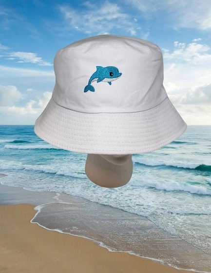 Pink dolphin camo bucket top hat