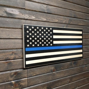 Thin Blue Line American Flag