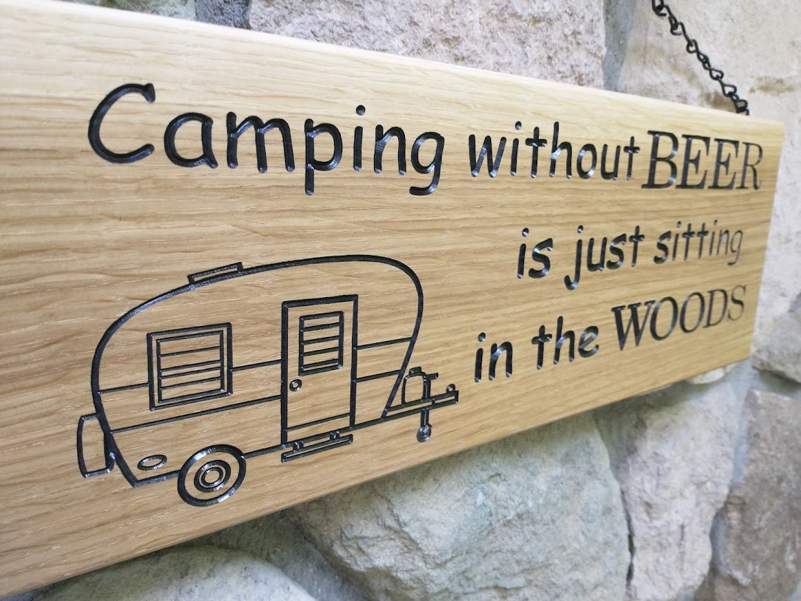 Camping Sign Etsy