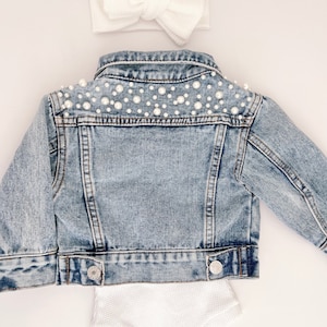 Oversized Pearl Denim Jacket