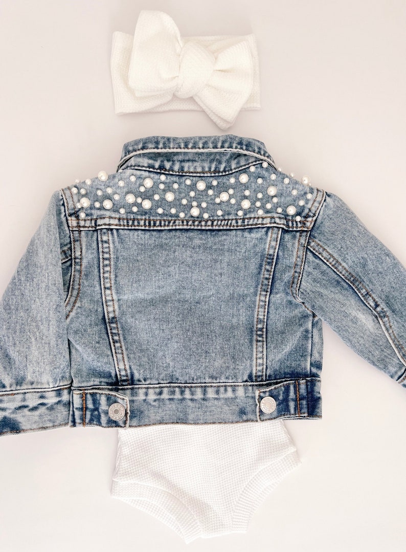 Oversized Pearl Denim Jacket