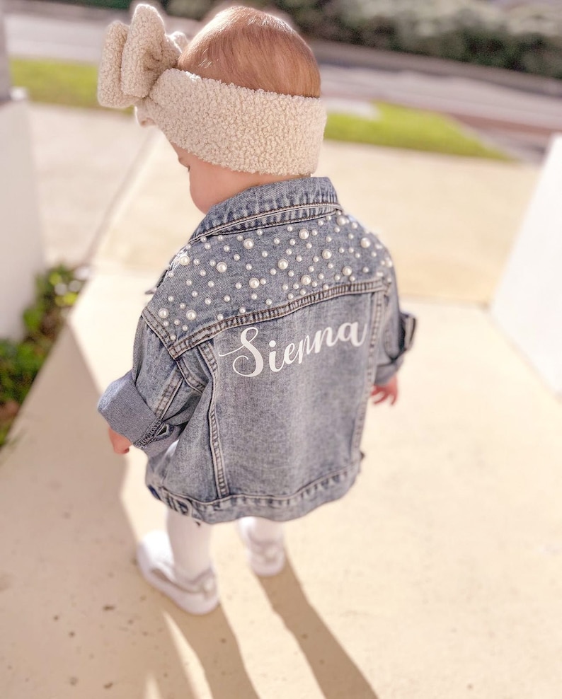 Oversized Pearl Denim Jacket