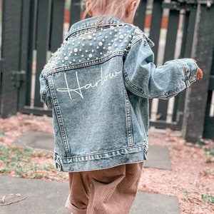 Oversized Pearl Denim Jacket