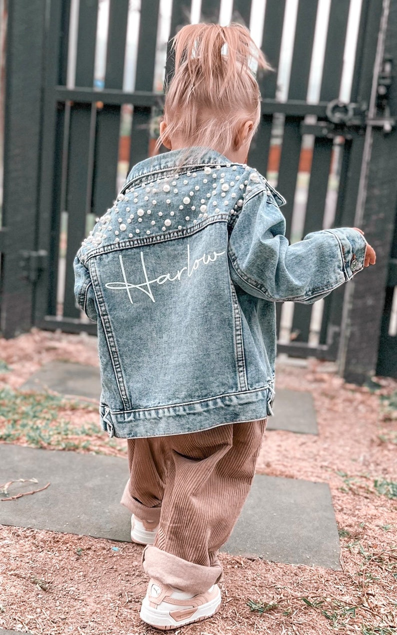 Oversized Pearl Denim Jacket