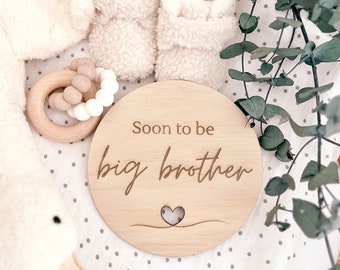 Engraved “Big Brother” Plaque | Wood Plaque | Pregnancy Announcement | Big Sister | Sibling Announcement | Baby Sign | Pregnancy Sign