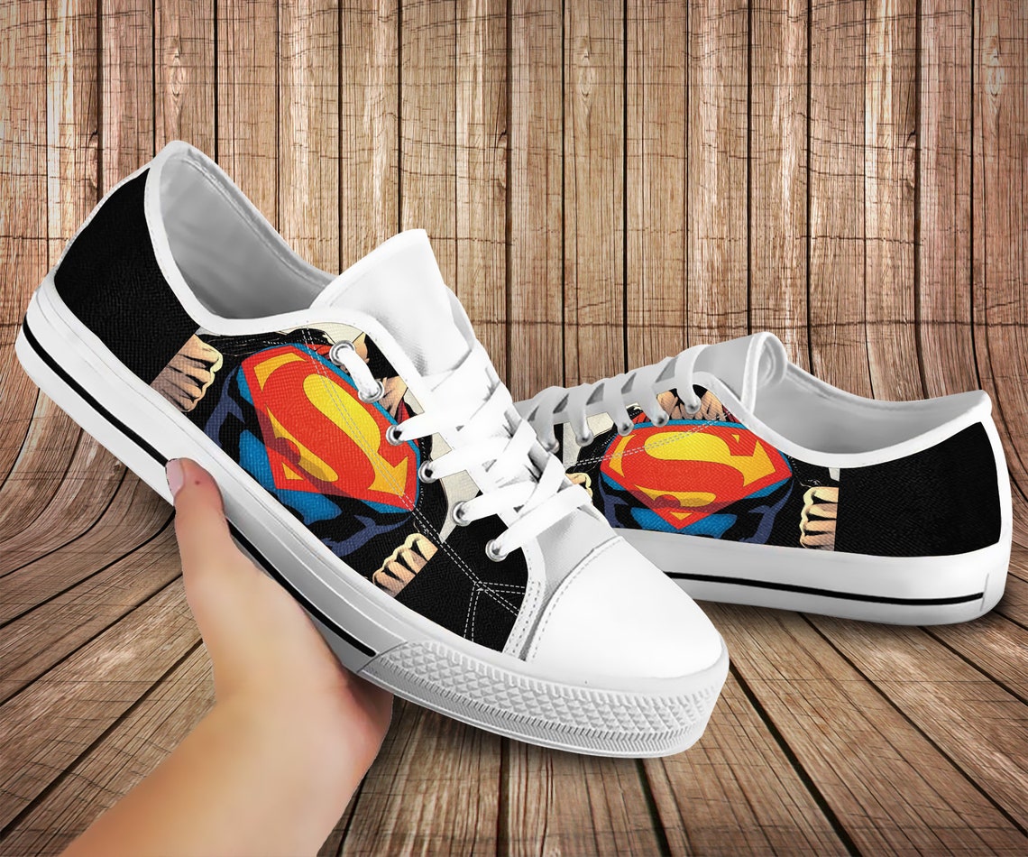 Superman Custom Lowtop DC Comics Running Shoes Avengers Etsy