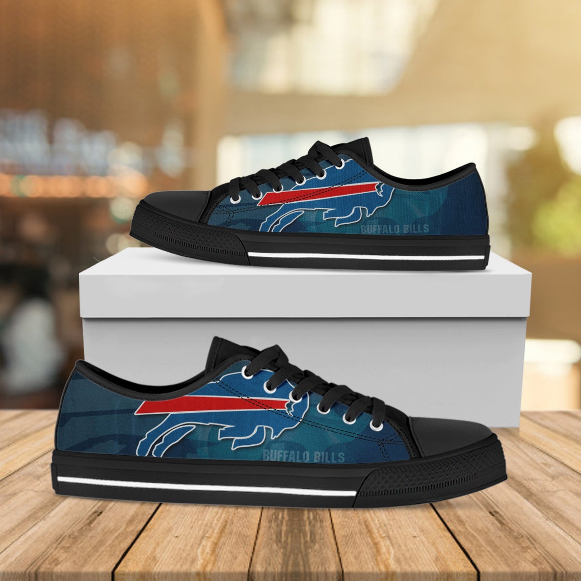 Buffalo Bills Custom Lowtop American Football Running Buffalo Bills Custom Lowtop American Football Running