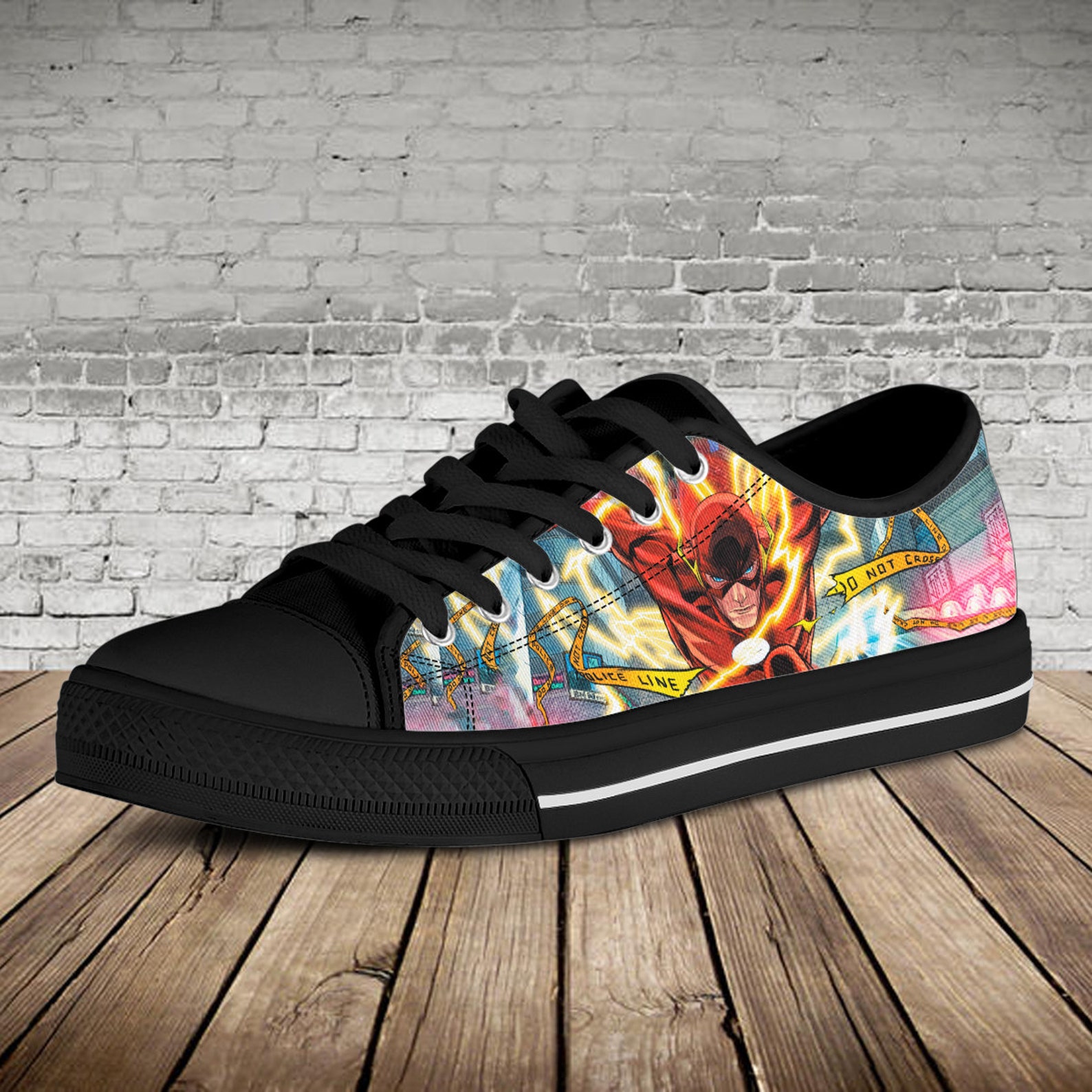 Flash Custom Lowtop DC Comics Running Shoes Avengers Canvas Etsy