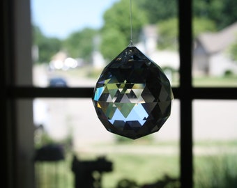 Round Faceted 40mm AB Austrian Crystal Prism SunCatcher 1-1/2 inches 