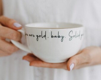 GEOPLE | Hidden Message Mug You are Gold Baby, You are Gorgeous Mug, gift for girlfriend, bestfriend, new mum gift, mothers day gift