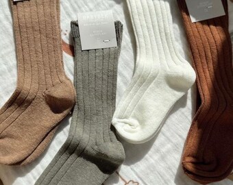 GEOPLE | Lot de 6 paires - Chaussettes hautes en coton pour bébés et tout-petits