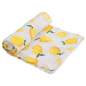 GEOPLE | Set of 3 | Muslin Baby Burp Cloth %100 Organic Cotton - Newborn Baby Shower Baby Gifts Lemon Muslin Square | 50x50cm