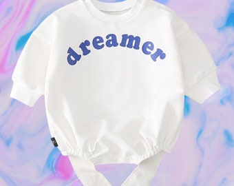 GEOPLE | Baby Sweatshirt Romper Träumer Baumwolle Babykleidung Outfit 1.Geburtstag Geschenk 12-18 Monate