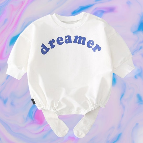 GEOPLE | Baby Kleinkind Sweatshirt Romper Träumer Baumwolle Babywear Outfit Gender Neutral Kleidung 1st Birthday Geschenk