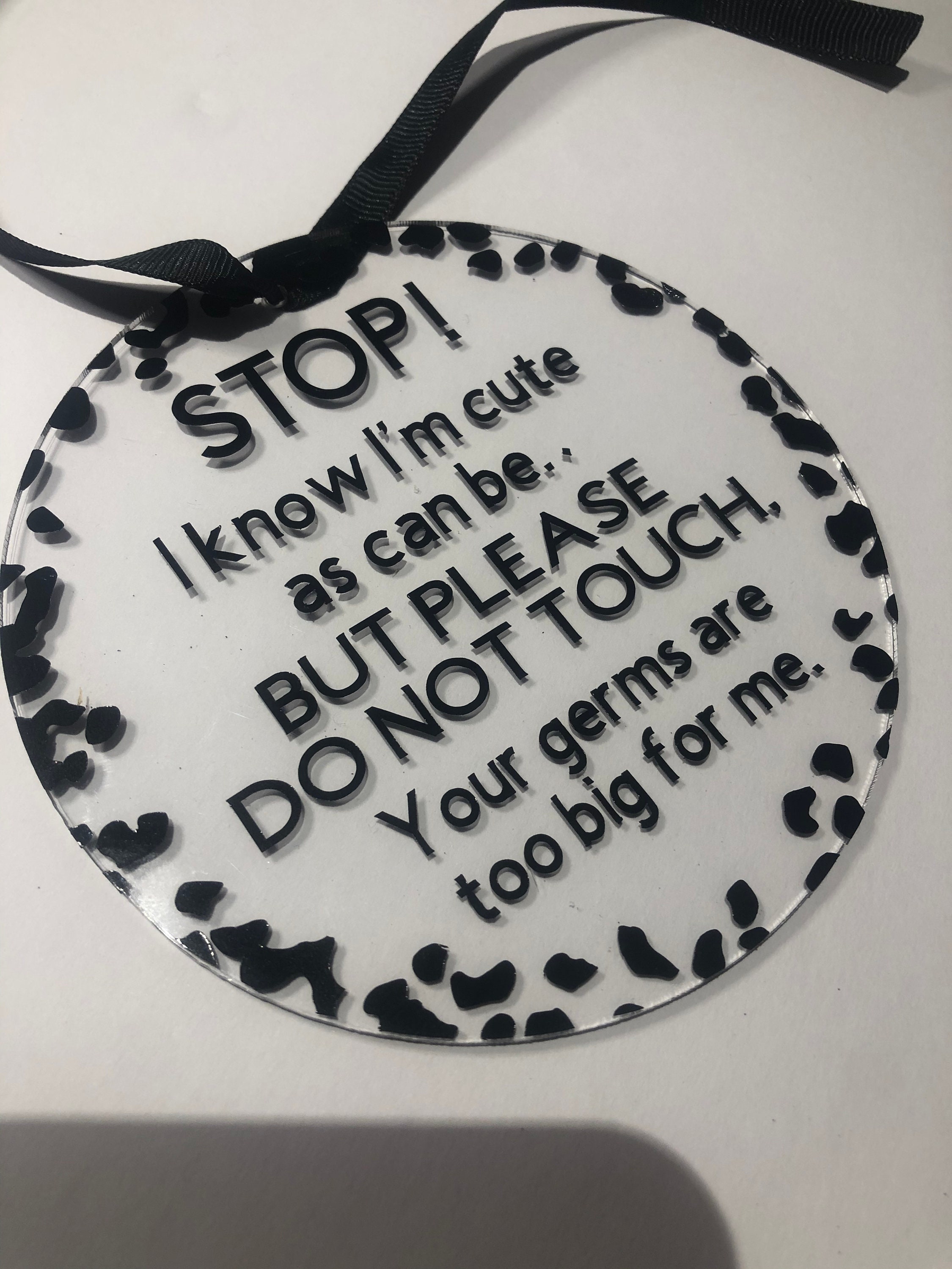 Clear acrylic do not touch baby sign Etsy