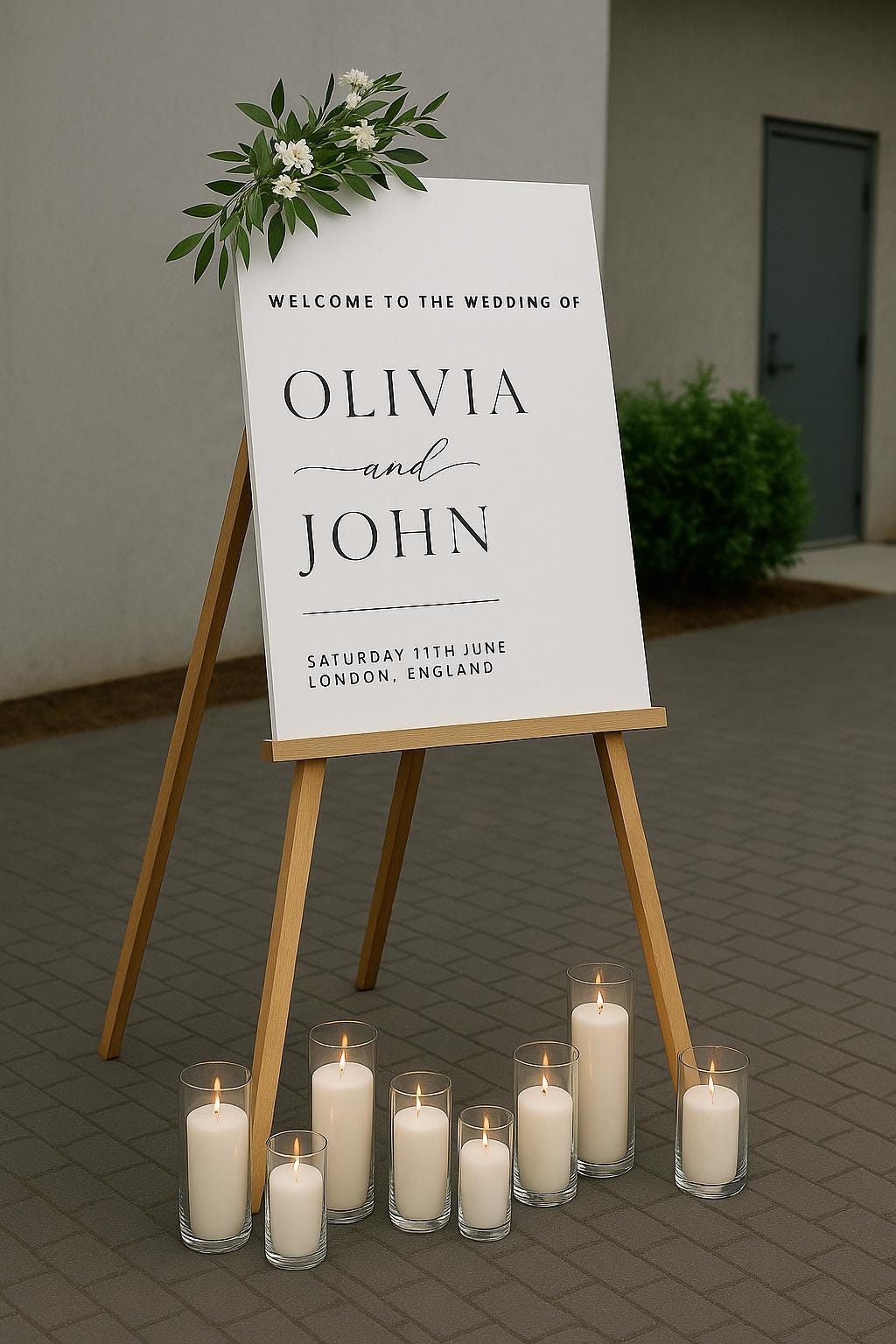 Modern Wedding Welcome Sign Template • Minimalist Editable Sign • Printable Canva Design • Instant Download Wedding Signage