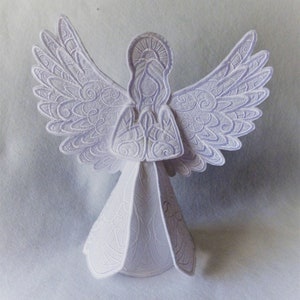 White Angel, Felt Angel tree topper, Christmas Angel, Angel decoration,